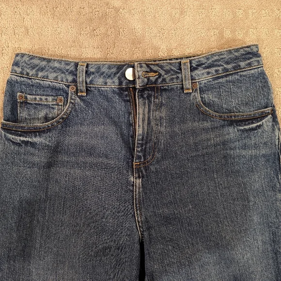 ASOS High Waisted Mom Jeans Size 30" Waist Medium Wash - Picture 4 of 10